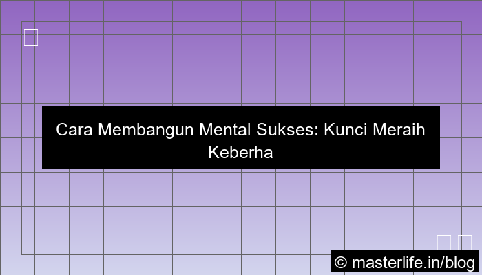cara membangun mental sukses