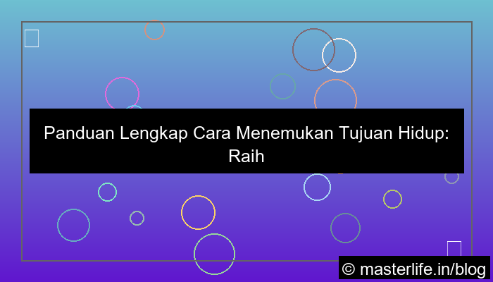 grafik cara menemukan tujuan hidup