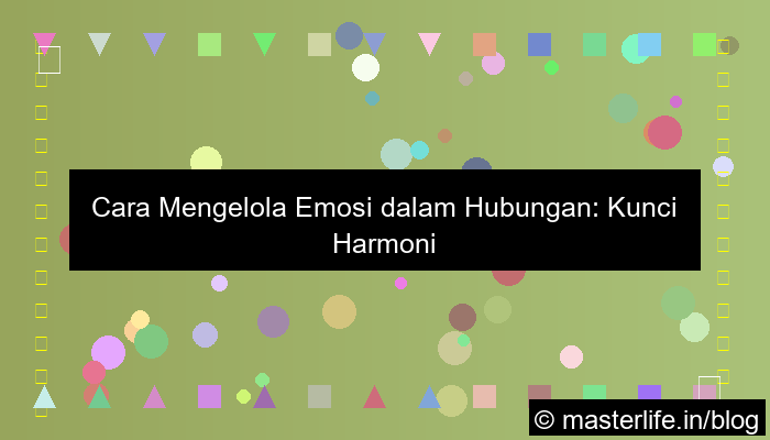 desain cara mengelola emosi dalam hubungan