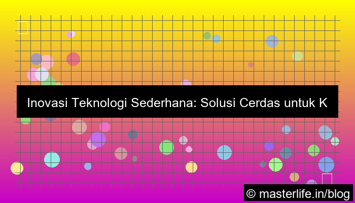 contoh inovasi teknologi sederhana