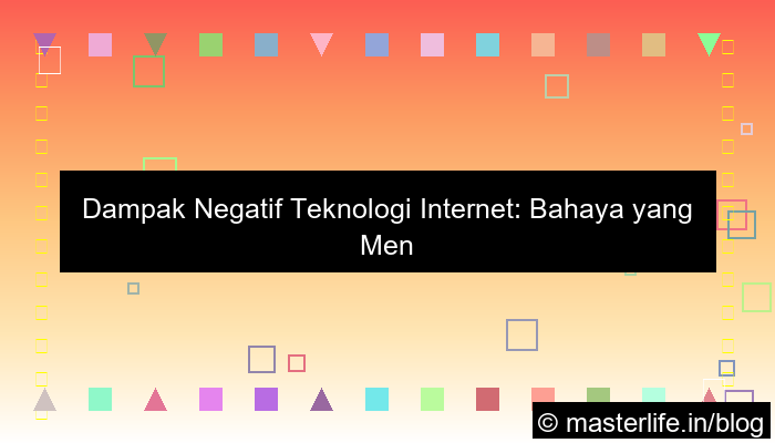 ilustrasi dampak negatif teknologi internet